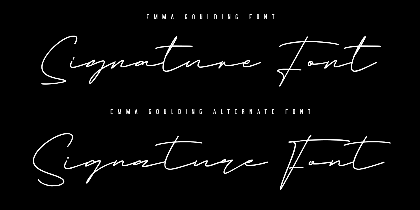Пример шрифта Emma Goulding #4